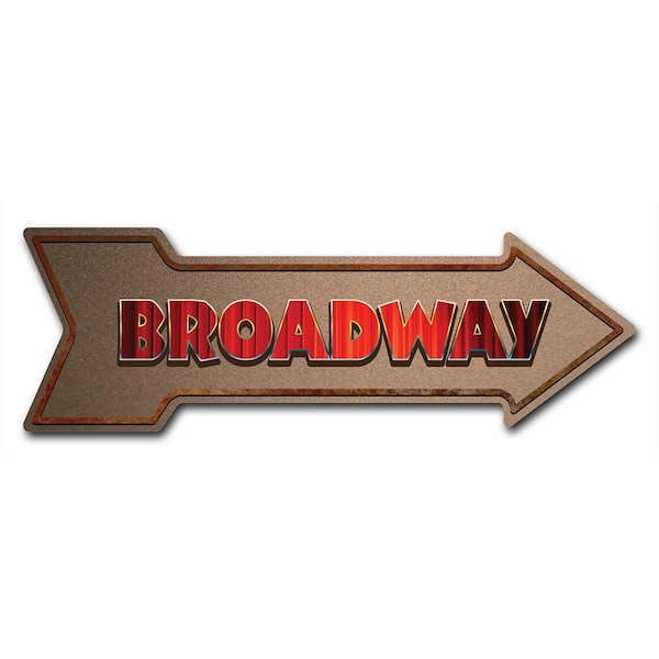 Broadway Arrow Decal Funny Home Decor 24in Wide